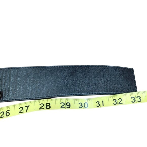ZAPA Paris Wide Black Leather Waist Belt 100% Calfskin Size T1 Made in France main image 8